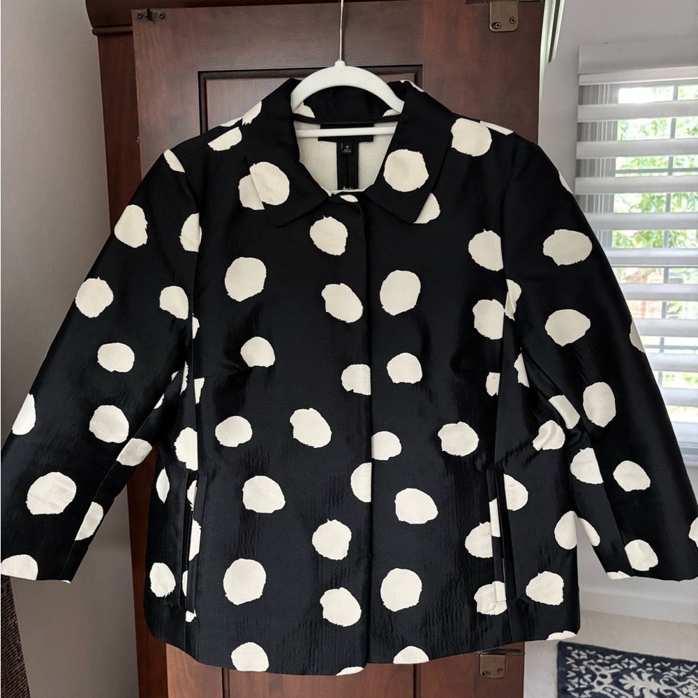 Talbots Black and White Polka Dot Blazer